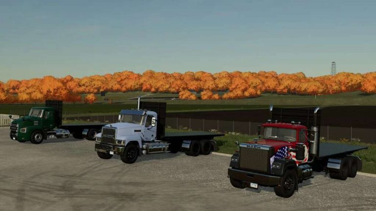 Mack Flatbed Pack v1.0 LS22 Mod / LS25 Mods