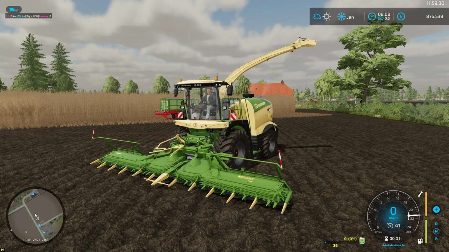 Krone X-Collect 900-3 Pappelschneidwerk v1.0.2 LS22 Mod / LS25 Mods