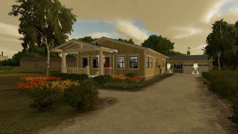 American Farmhouse v1.0.0.0 LS22 Mod / LS25 Mods