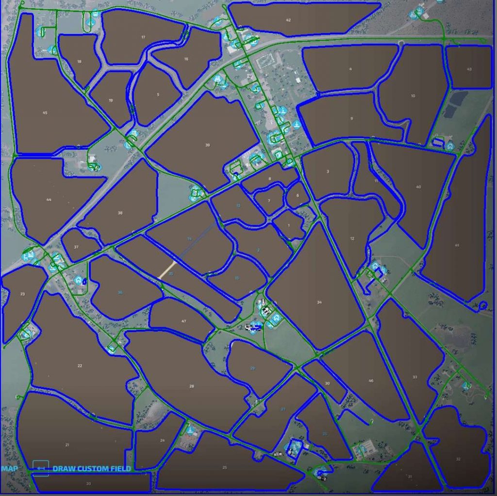 Countyline Multi 4x Autodrive Course for V1.0.0.6 LS22 Mod / LS25 Mods