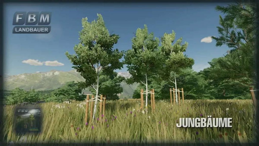 Young Trees v1.0.0.0 LS22 Mod / LS25 Mods