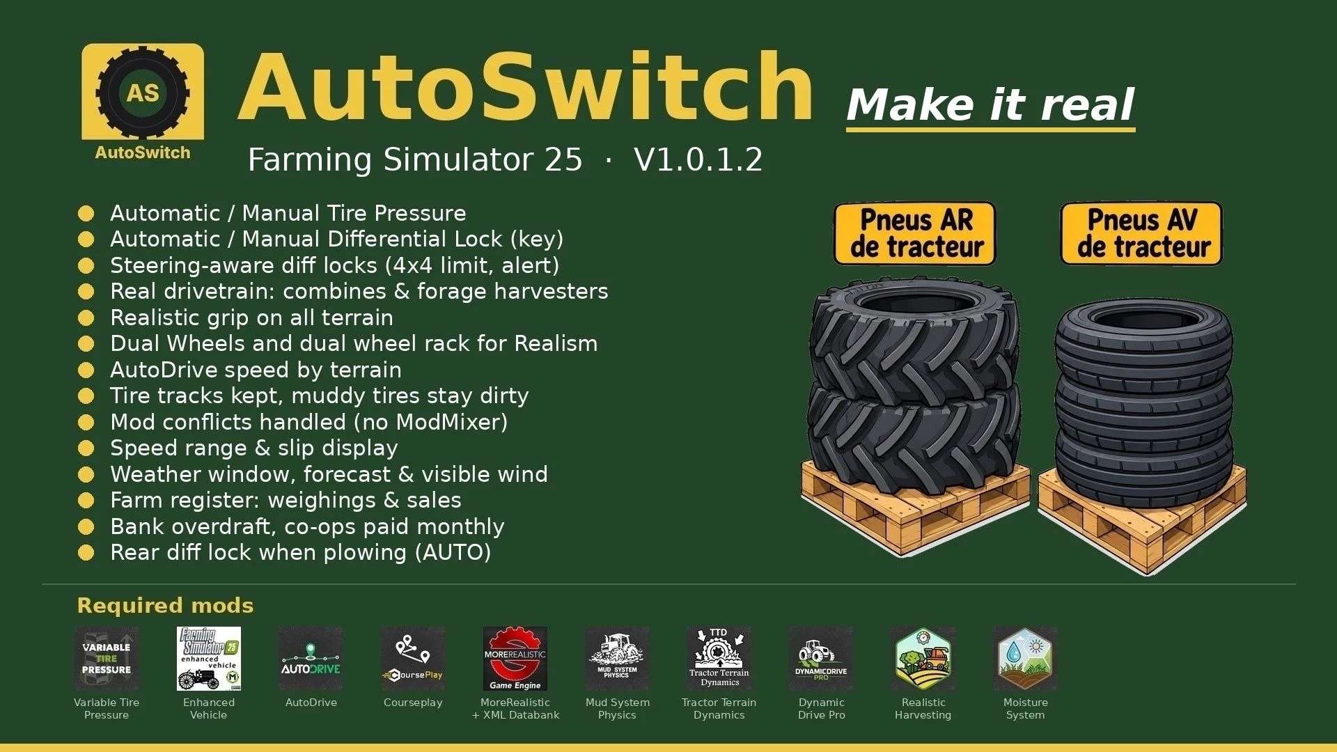 Below Land Mod LS25 AutoSwitch v1.0.3.0 Mod / LS25 Mods